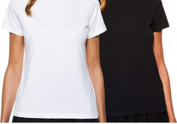 Round Neck White and Black T-shirts