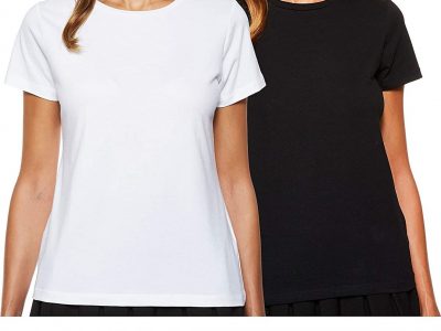 Round Neck White and Black T-shirts